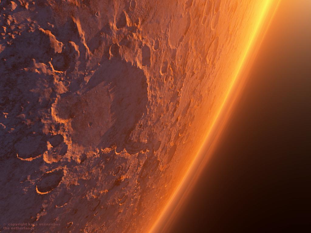 Marte dal tramonto all'alba