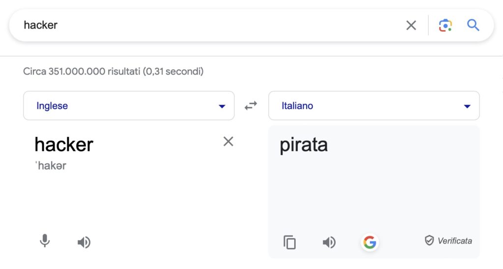 cosa significa la parola hacker per google